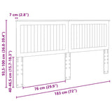 Headboard with Headboard Sonoma Oak 180 cm Engineered wood - Extra Image