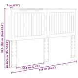 Headboard with Headboard White 135 cm Engineered wood - Extra Image