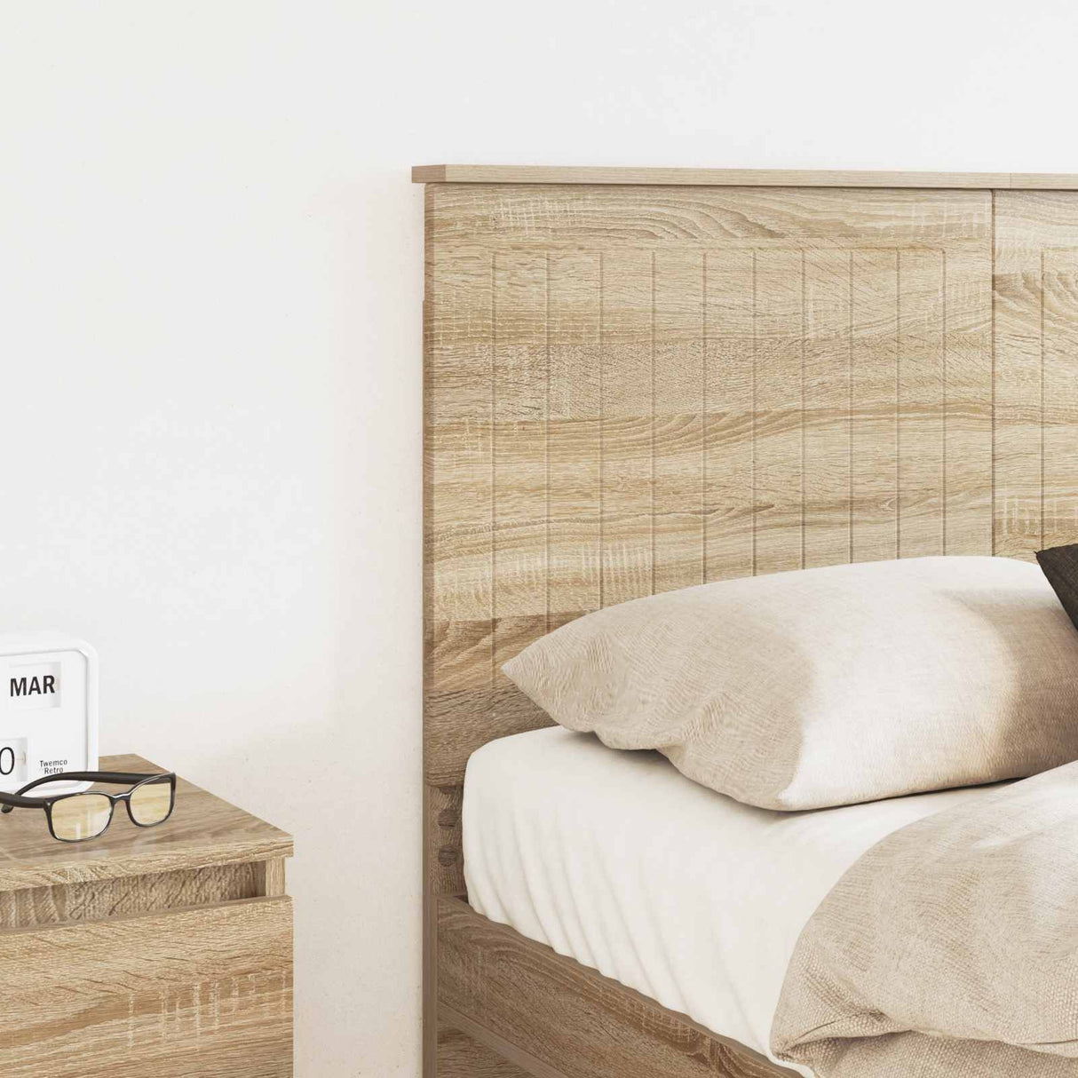 Headboard with Headboard Sonoma Oak 135 cm Engineered wood