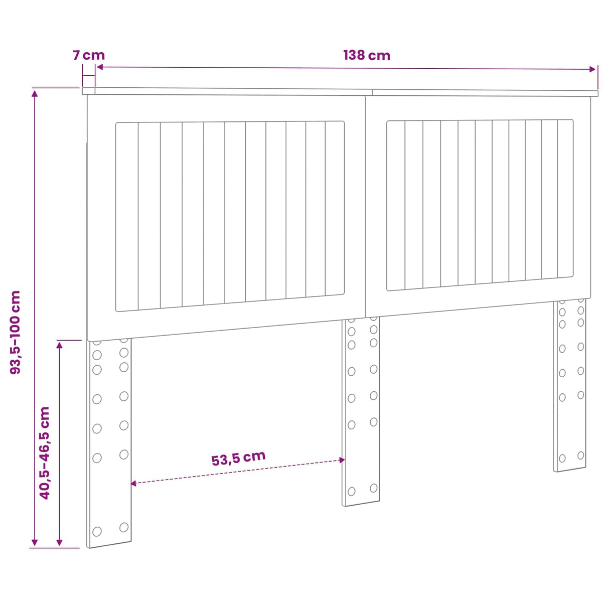 Headboard with Headboard Sonoma Oak 135 cm Engineered wood