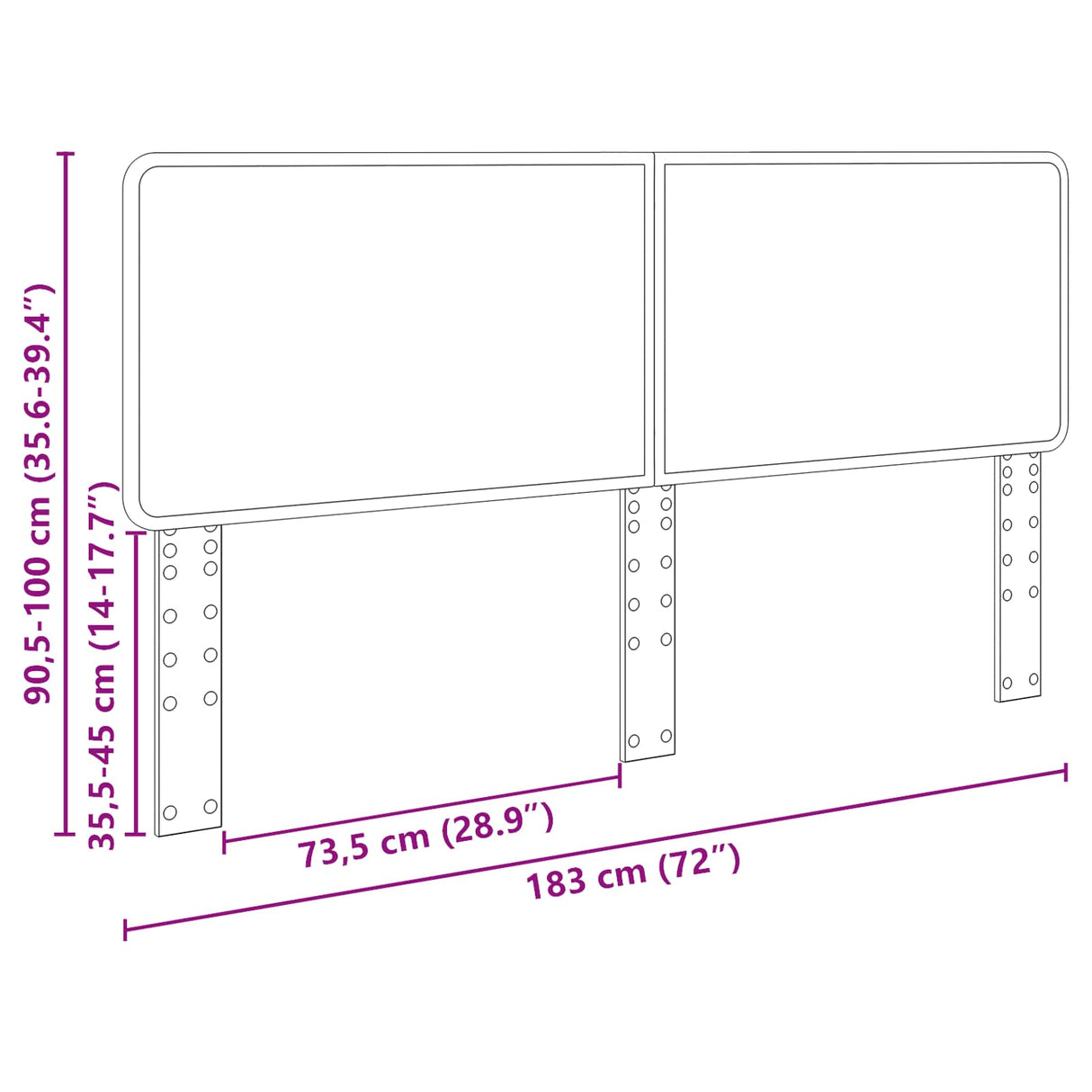 Headboard White Engineered wood