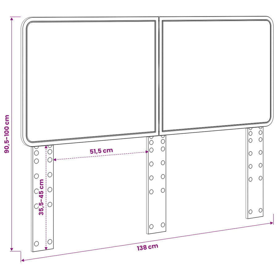 Headboard White Engineered wood