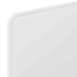 Headboard with Headboard White 90 cm Engineered wood - Close-Up Angle