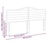 Headboard with Headboard Sonoma Oak 180 cm Engineered wood - Extra Image