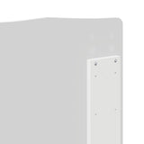 Headboard with Headboard White 135 cm Engineered wood - Low Angle