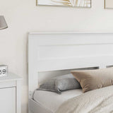 Headboard with Headboard White 180 cm Engineered wood - Side View