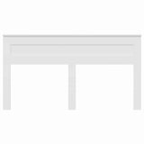 Headboard with Headboard White 180 cm Engineered wood - Top-Down View