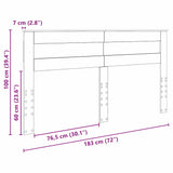 Headboard with Headboard White 180 cm Engineered wood - Extra Image