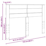 Headboard with Headboard Sonoma Oak 150 cm Engineered wood - Extra Image