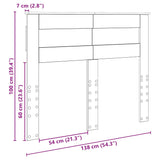 Headboard with Headboard White 135 cm Engineered wood - Extra Image