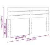 Headboard with Headboard White 180 cm Engineered wood - Extra Image