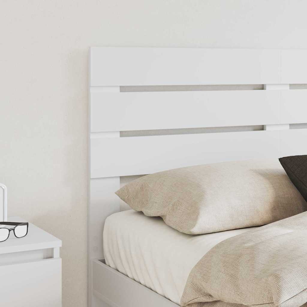 Headboard with Headboard White 150 cm Engineered wood