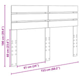 Headboard Sonoma Oak Engineered wood - Extra Image