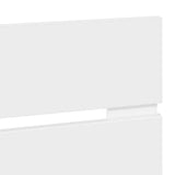 Headboard with Headboard White 135 cm Engineered wood - Close-Up Angle