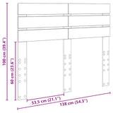 Headboard with Headboard Sonoma Oak 135 cm Engineered wood - Extra Image