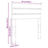 Headboard with Headboard White 90 cm Engineered wood - Extra Image