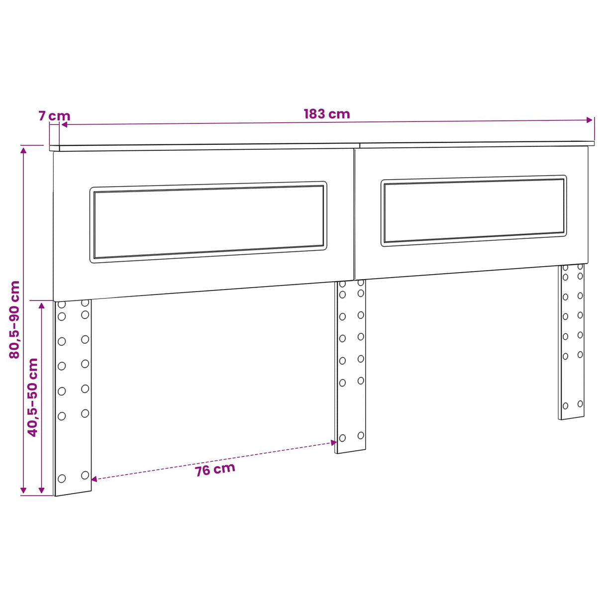 Headboard White Engineered wood