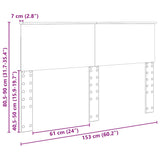 Headboard with Headboard White 150 cm Engineered wood - Extra Image