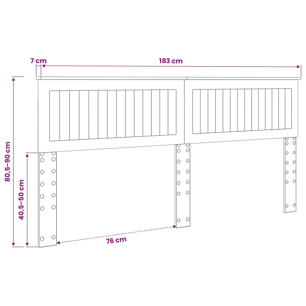 Headboard White Engineered wood