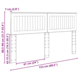 Headboard with Headboard Sonoma Oak 150 cm Engineered wood - Extra Image