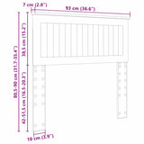 Headboard with Headboard Sonoma Oak 90 cm Engineered wood - Extra Image