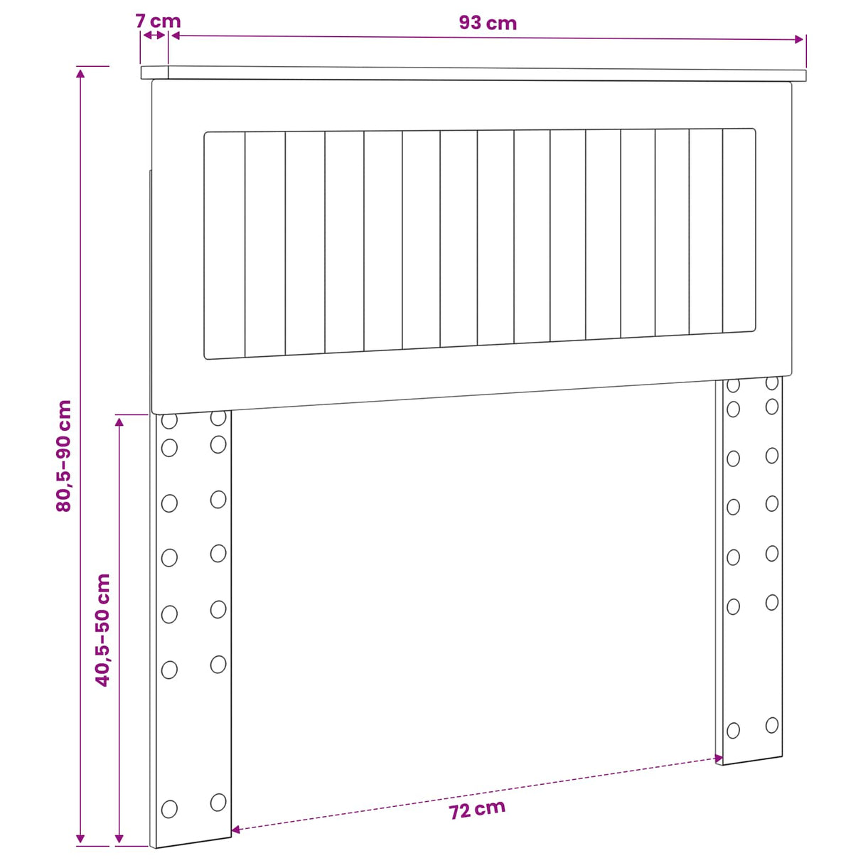 Headboard Sonoma Oak Engineered wood