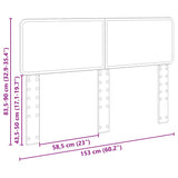 Headboard with Headboard White 150 cm Engineered wood - Extra Image