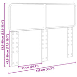Headboard with Headboard White 135 cm Engineered wood - Extra Image