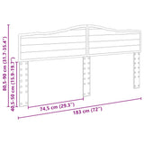 Headboard with Headboard Sonoma Oak 180 cm Engineered wood - Extra Image