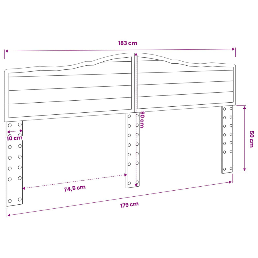 Headboard Sonoma Oak Engineered wood