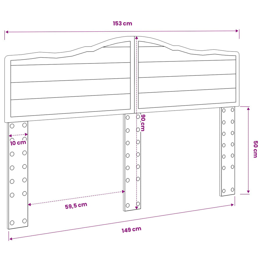 Headboard White Engineered wood