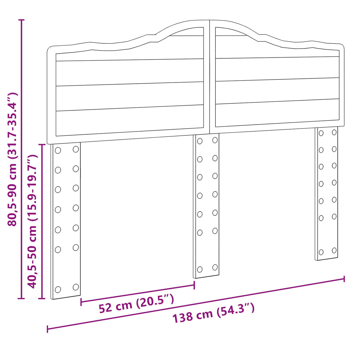 Headboard Sonoma Oak Engineered wood