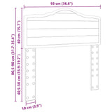 Headboard with Headboard White 90 cm Engineered wood - Extra Image
