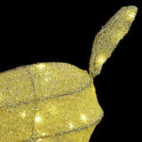 Reindeer Family 3 pcs Warm white 68 x 26 x 127 cm Fabric - Low Angle