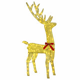 Reindeer Family 3 pcs Warm white 68 x 26 x 127 cm Fabric - Front View