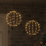 Ball 2 pcs Warm white 30 x 30 x 32 cm Metal 192 LEDs