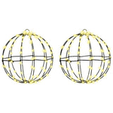 Ball 2 pcs Warm white 30 x 30 x 32 cm Metal 192 LEDs - Front View