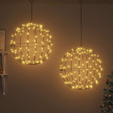 Ball 2 pcs Warm white 50 x 50 x 52 cm Metal 320 LEDs - Side View