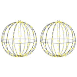 Ball 2 pcs Warm white 50 x 50 x 52 cm Metal 320 LEDs - Front View