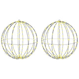 Ball 2 pcs Warm white 60 x 60 x 62 cm Metal 384 LEDs - Front View