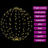 Ball 2 pcs Warm white 60 x 60 x 62 cm Metal 384 LEDs - Extra Image
