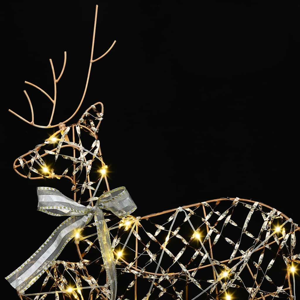 LED Reindeers 3 pcs 60 LEDs Warm White 44.5 x 18 x 66 cm PET