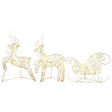 LED Reindeers 3 pcs 60 LEDs Warm White 44.5 x 18 x 66 cm PET