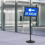 Pedestal Poster Stand A3 PVC and Steel Black
