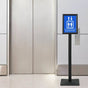 Pedestal Poster Stand A4 Cast Iron Black