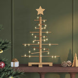 Wooden Christmas Tree with Stand Brown 75 cm Bamboo