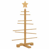 Wooden Christmas Tree with Stand Brown 75 cm Bamboo - Close-Up Angle