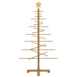 Wooden Christmas Tree with Stand Brown 125 cm Bamboo - 45-Degree Angle