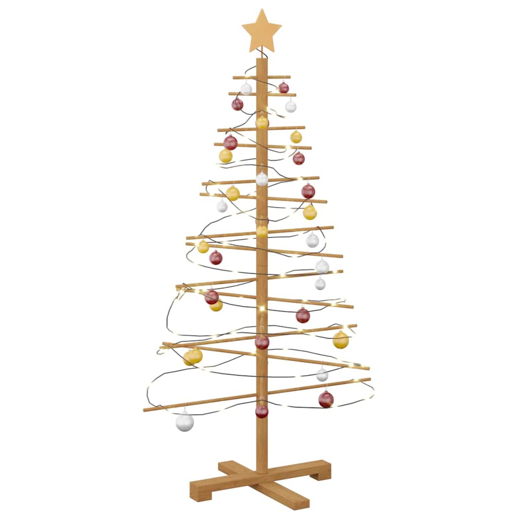 Wooden Christmas Tree with Stand Brown 125 cm Bamboo