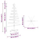 Wooden Christmas Tree with Stand Brown 125 cm Bamboo - Extra Image